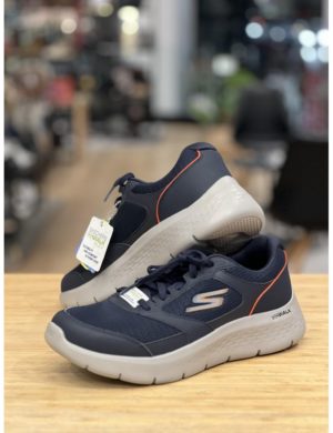 Zapatilla deportiva Skechers Go Walk Flex modelo 216480 para hombre en azul marino.