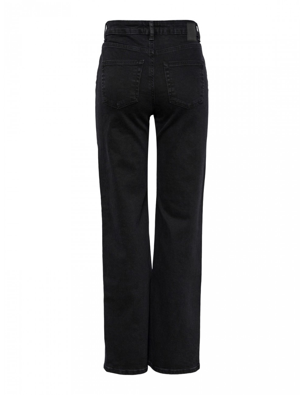 Pantalón Jeans Cholly en color negro lavado de pata ancha. Marca Pieces.