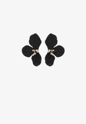 Pendientes pétalos de flor en color negro, modelo 71003895 de Vilanova.