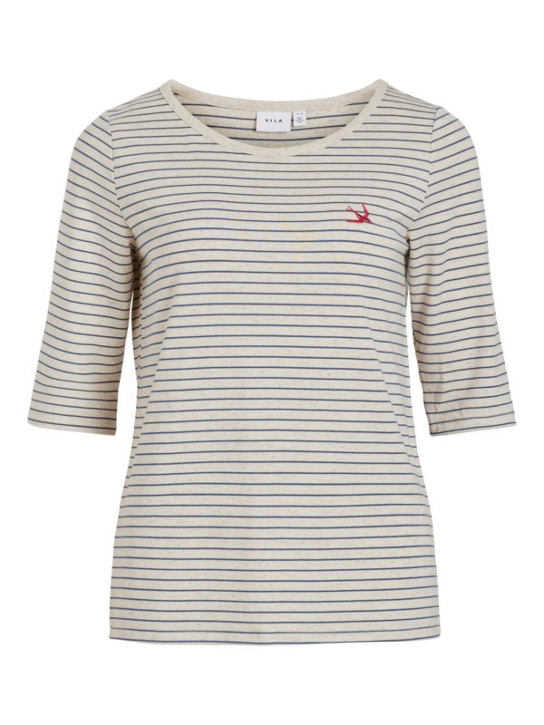 Camiseta Staryl de rayas en algodón, modelo 14094951 de la colección París de Vila.