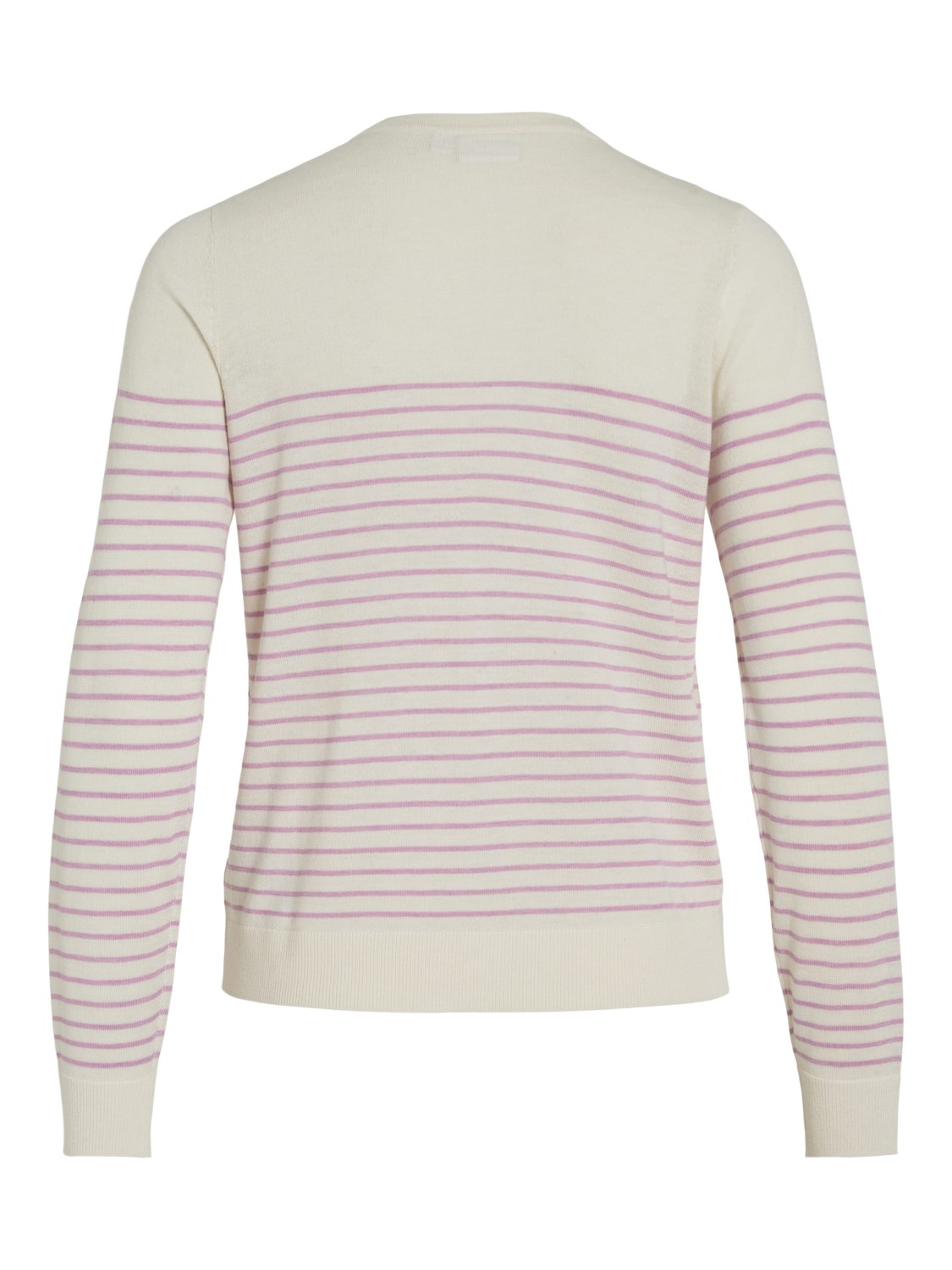 Jersey de punto fino modelo Abella con rayas rosas sobre fondo blanco. Modelo 14089537 de Vila.