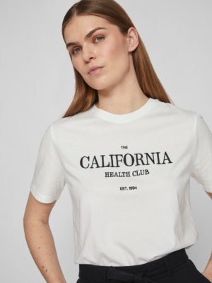 Camiseta Sybil Algodón California Letra Negro