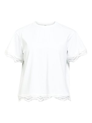 Camiseta Algodón Terese Ribetes Blanco
