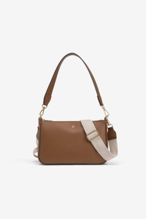 Bolso Bandolera Marrón Cuero