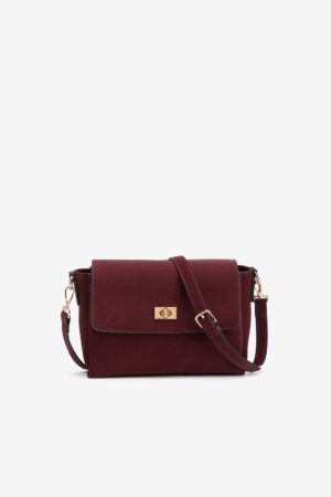 Bolso Textura Burdeos