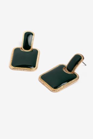 Pendientes Cuadrados Negro