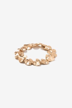 Pulsera cadera dorada corazones