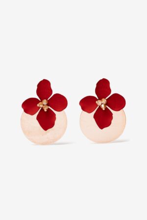 Pendientes Flor Nácar Vilanova Rojo