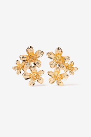 Pendientes Flores Brillantes Vilanova Dorado