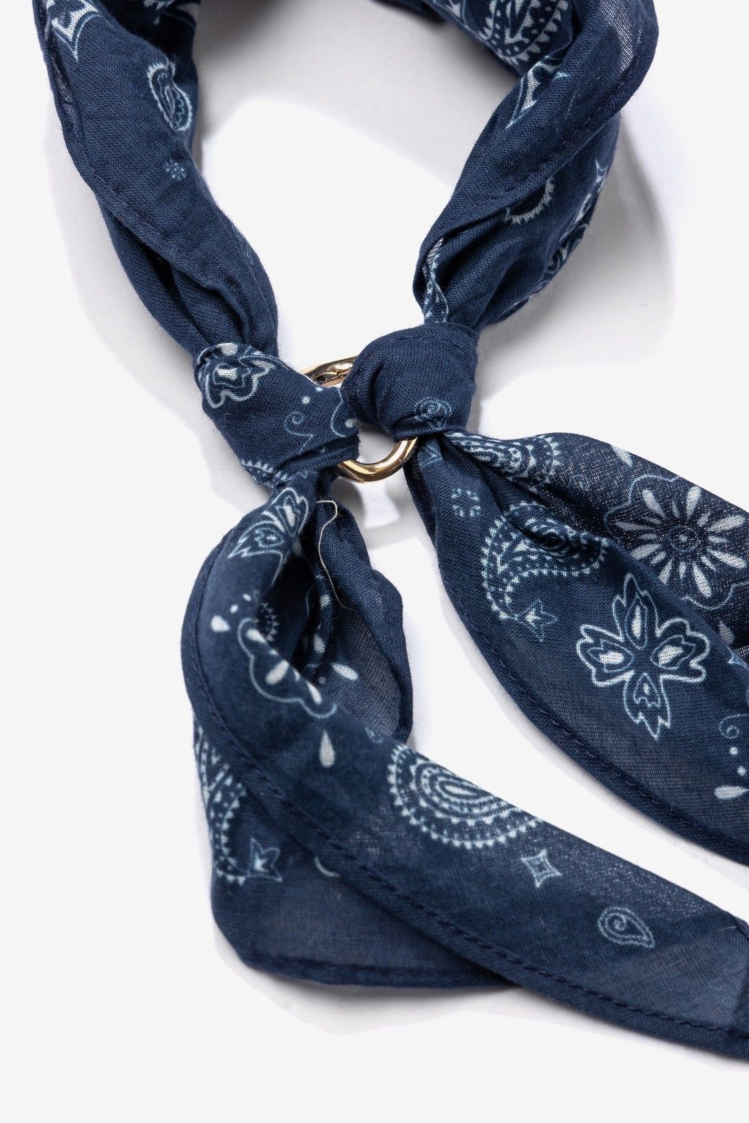 Bandana Paisley Vilanova Azul 100% algodón con detalle metálico