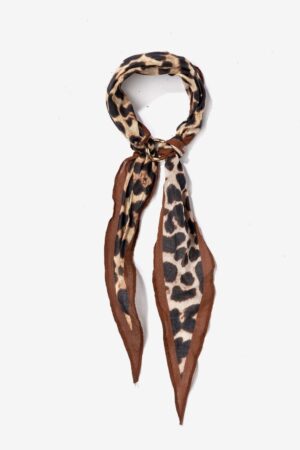 Bandana Vilanova Print Leopardo Marrón de algodón
