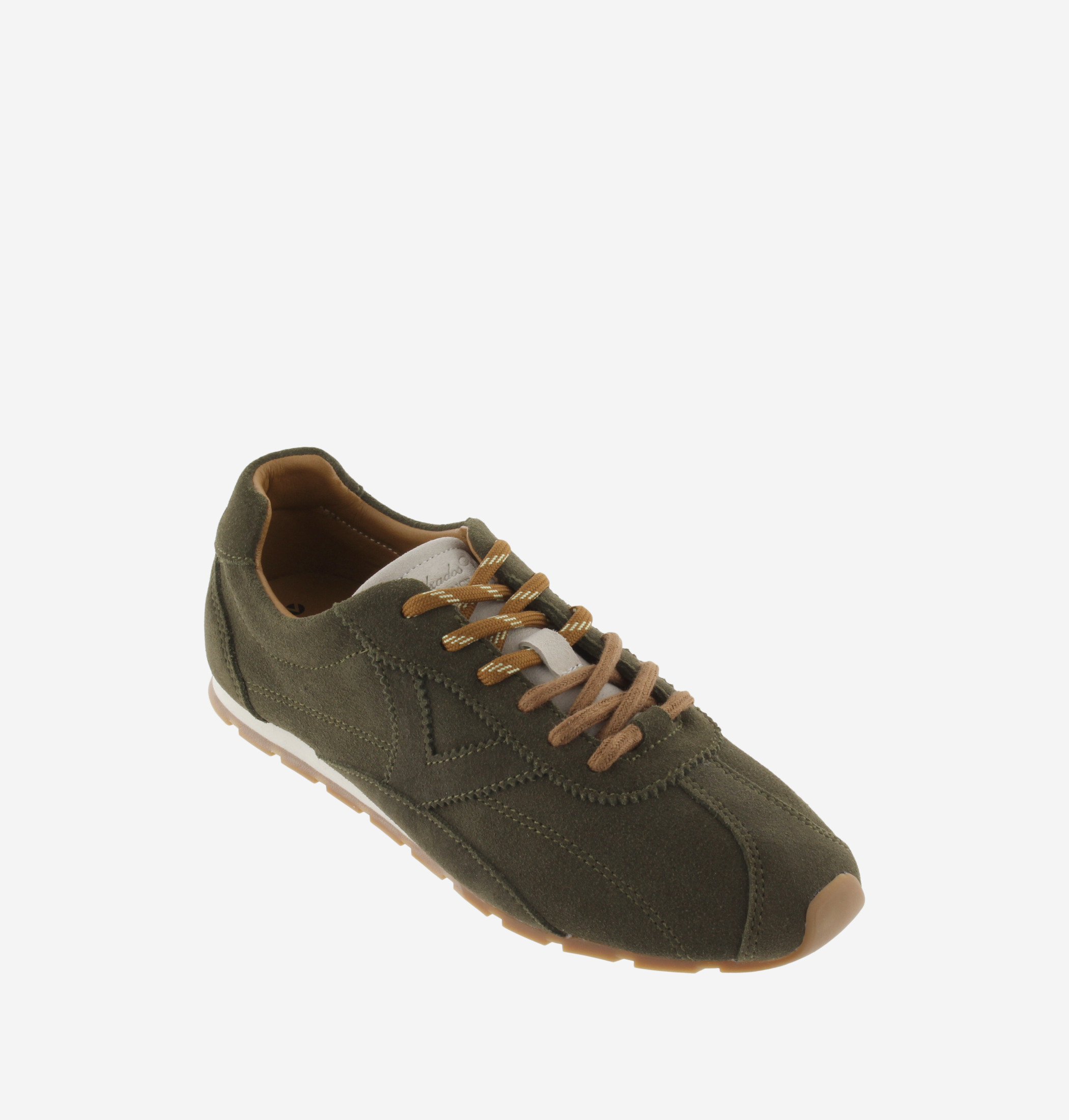 Sneaker Aster Victoria Caqui de piel con certificación Leather Working Group.
