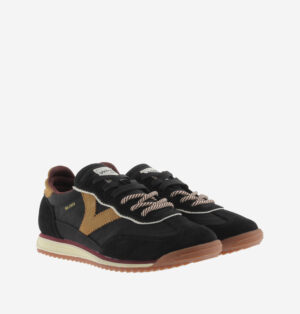 Zapatillas Saturno Serraje & Nylon Victoria Negro