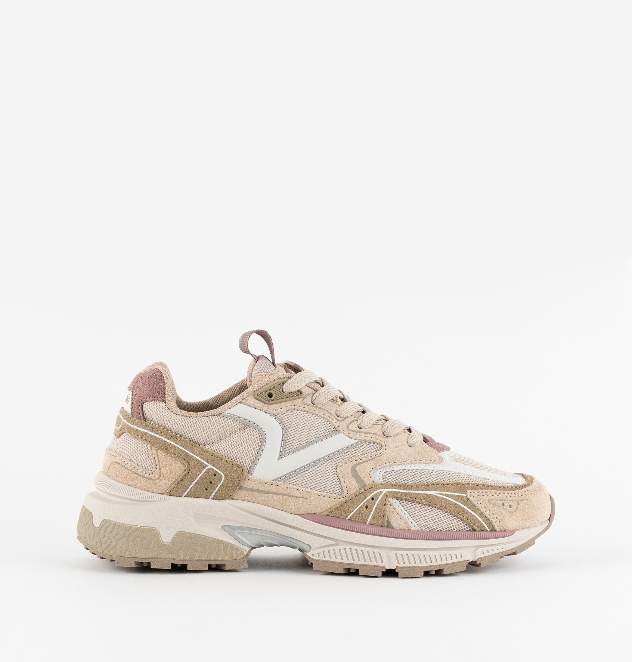 Zapatillas Victoria Mythos-Urban beige para mujer con piel certificada LWG.