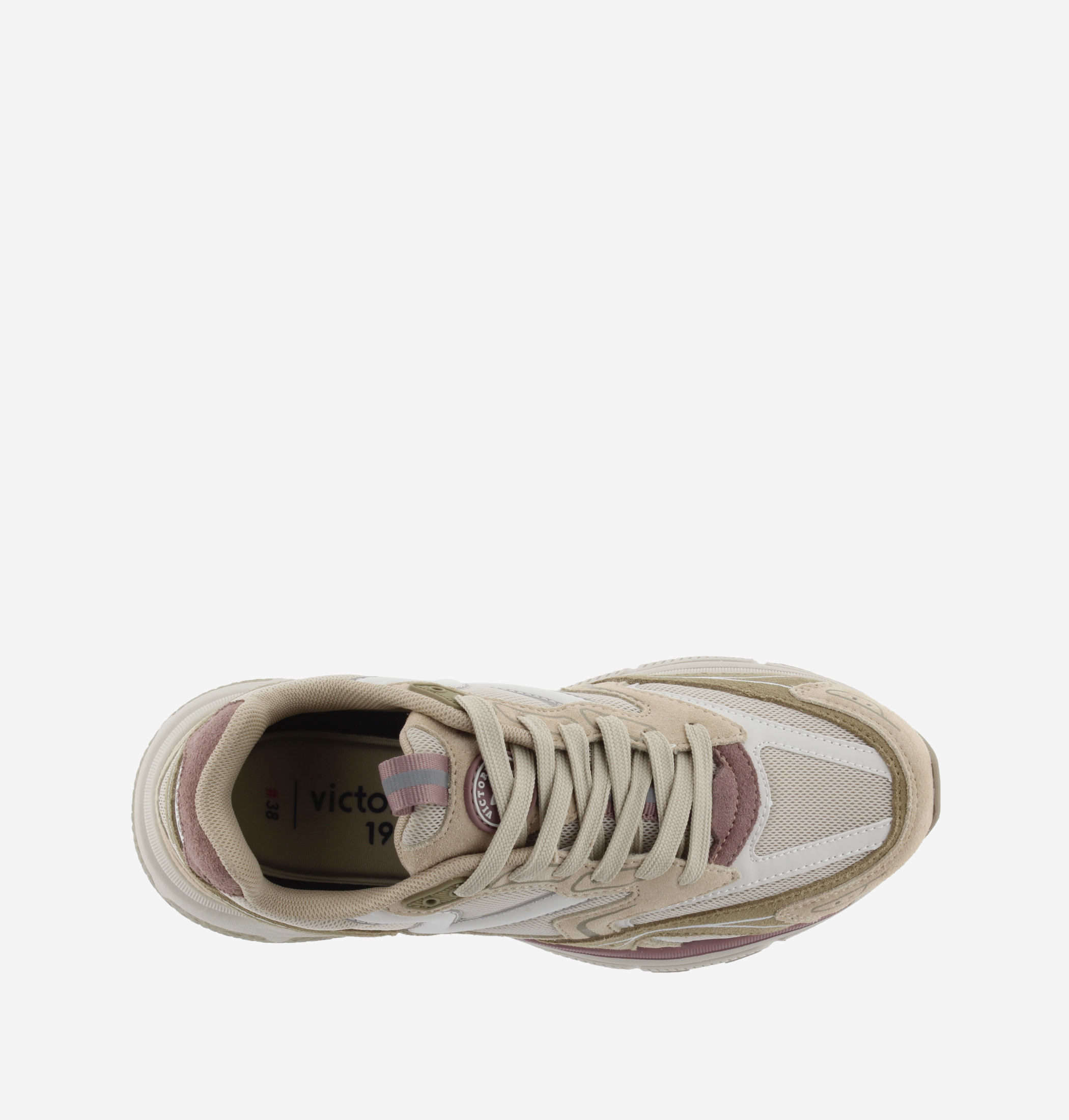 Zapatillas Victoria Mythos-Urban beige para mujer con piel certificada LWG.