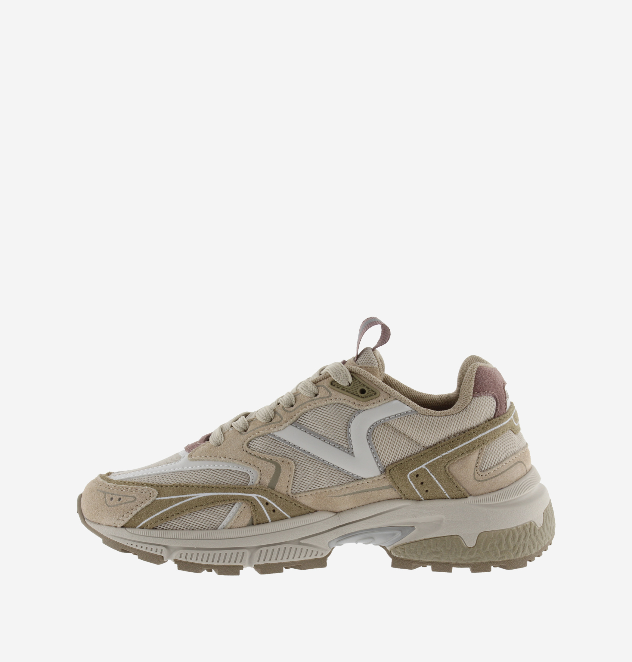Zapatillas Victoria Mythos-Urban beige para mujer con piel certificada LWG.