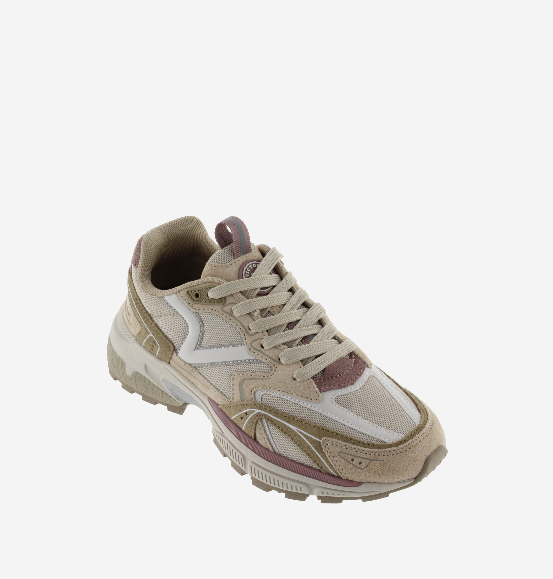 Zapatillas Victoria Mythos-Urban beige para mujer con piel certificada LWG.