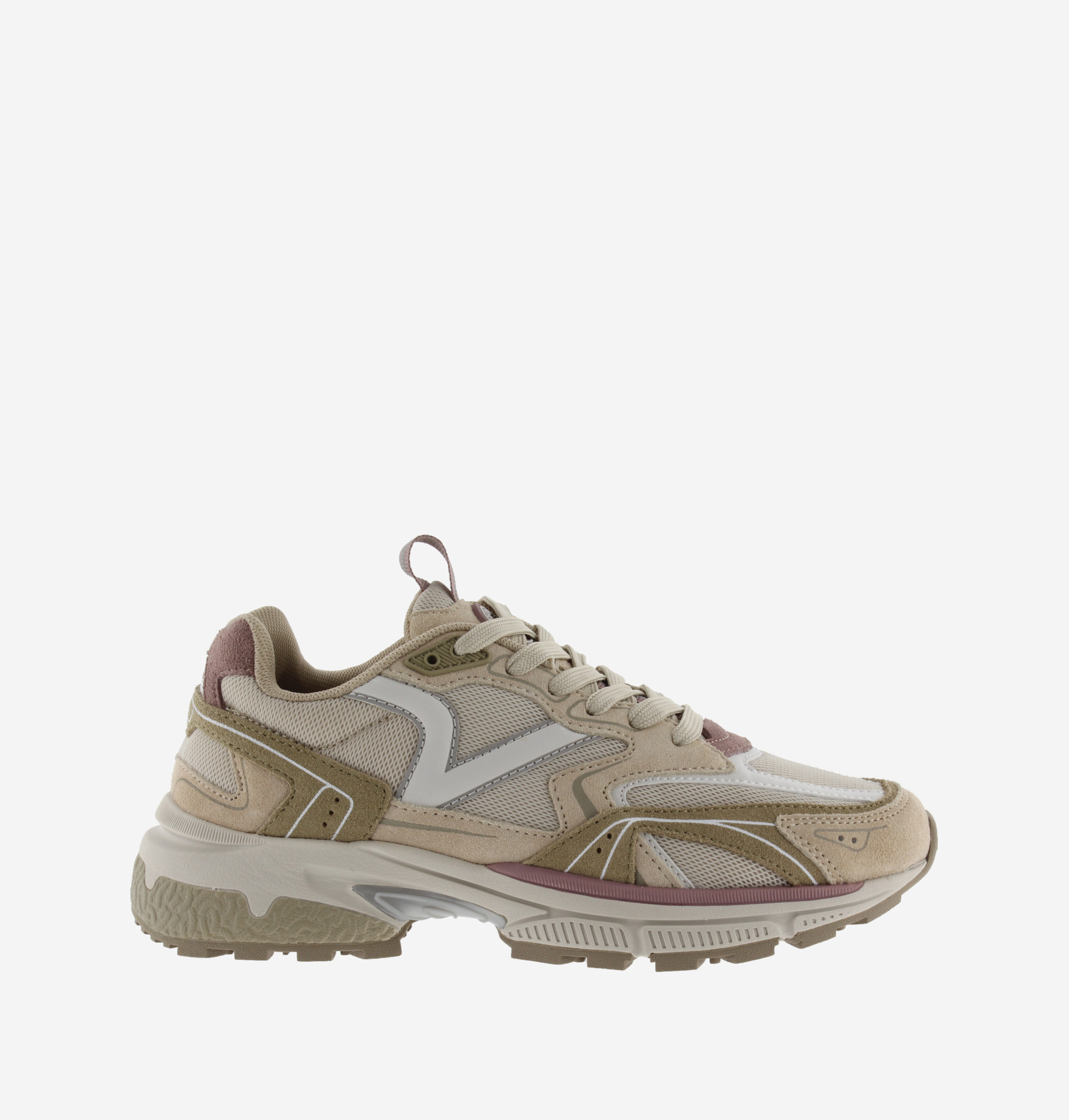 Zapatillas Victoria Mythos-Urban beige para mujer con piel certificada LWG.