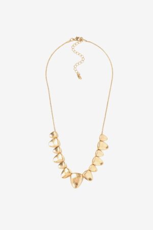 Collar Naia Vilanova dorado con piezas metálicas orgánicas