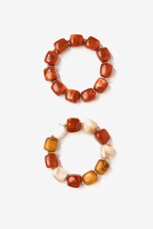 Pulseras Arlet Vilanova multicolor en tonos teja crudo y mostaza