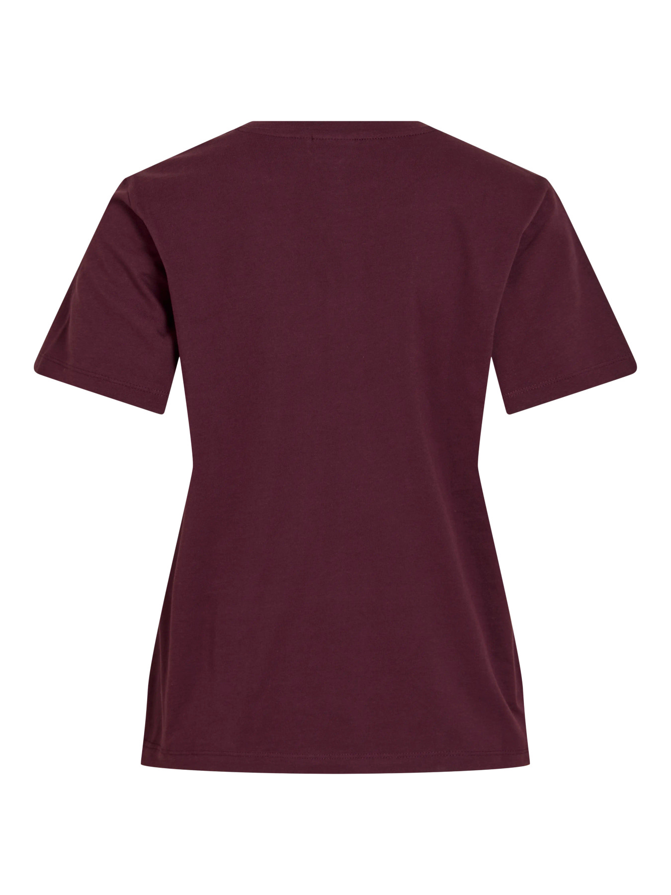 Camiseta Sybil Vila burdeos con bordado frontal