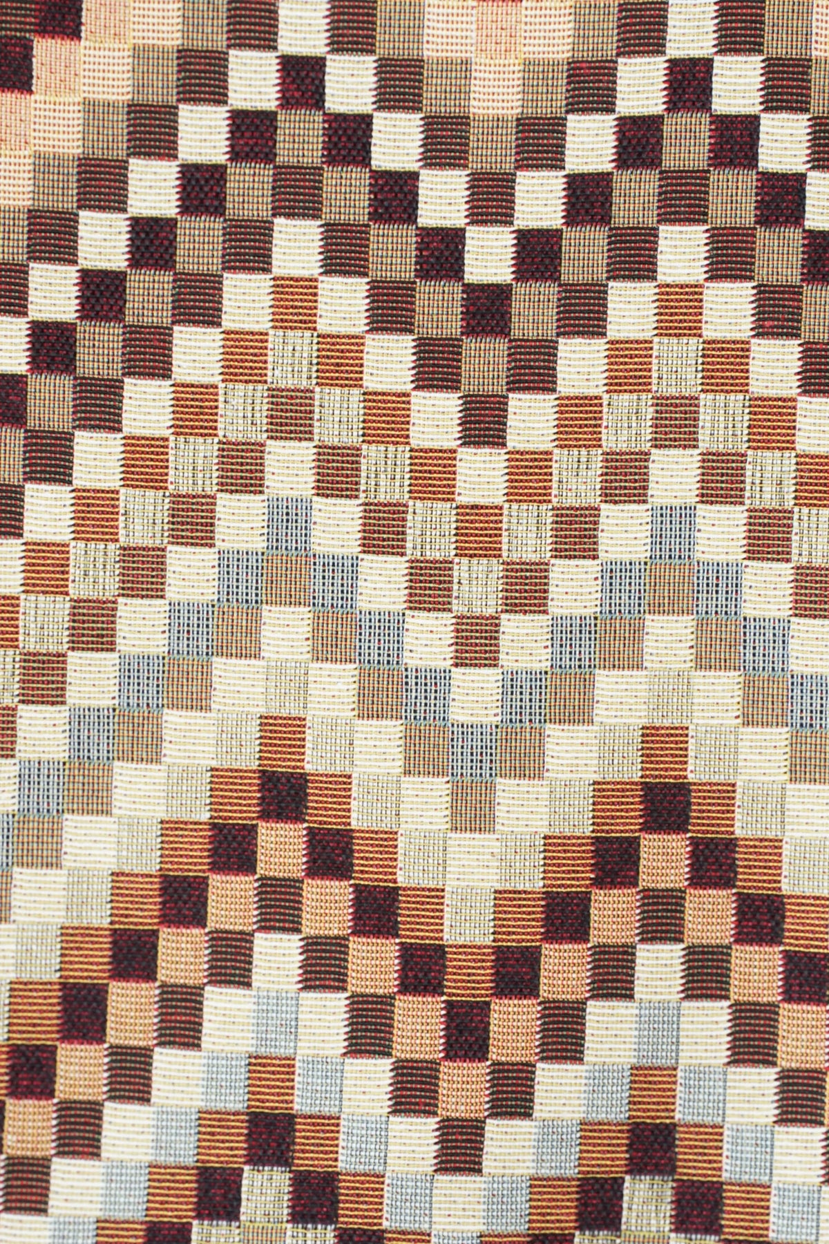 Bolsa grande Pier De La Mur de jacquard geométrico marrón y beige