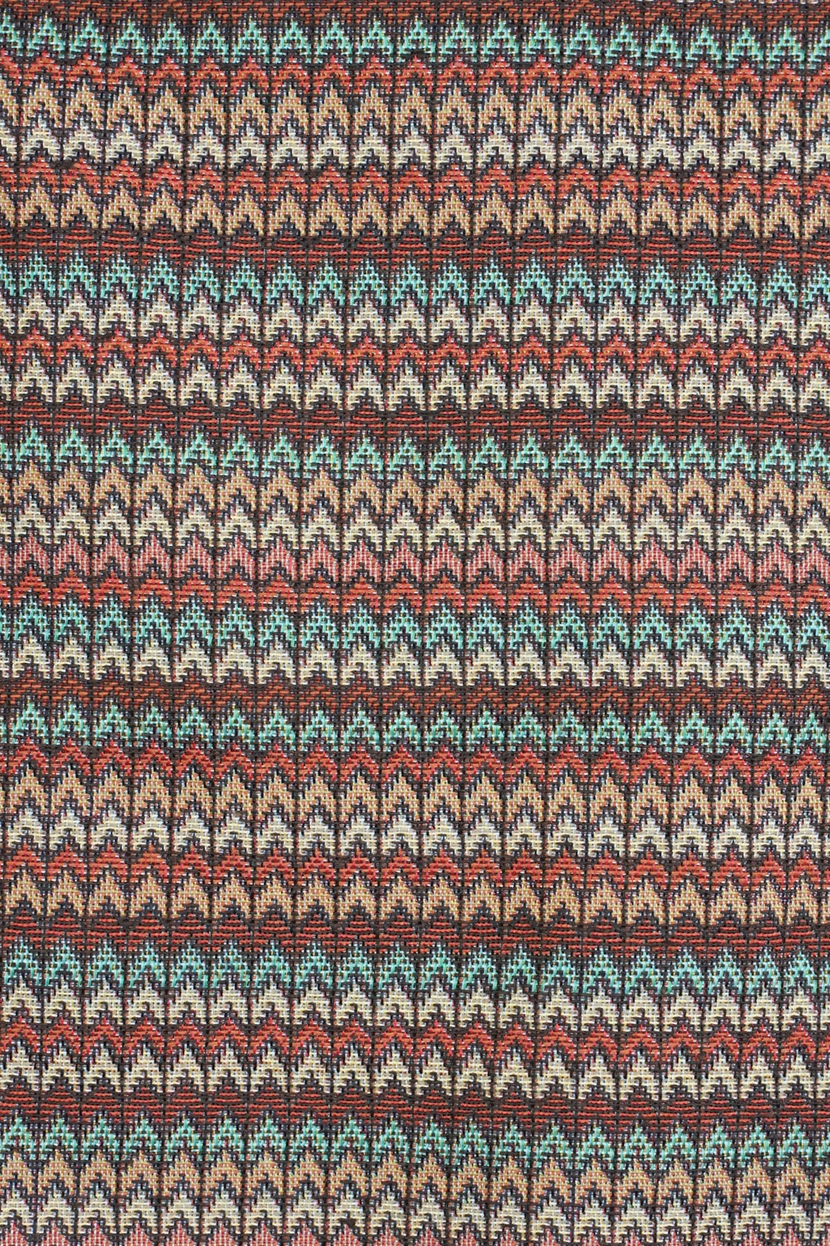 Descubre el monedero pequeño Fron De La Mur en jacquard geométrico multicolor. Compacto, práctico y con cierre de cremallera. Medidas 12 x 8 cm.