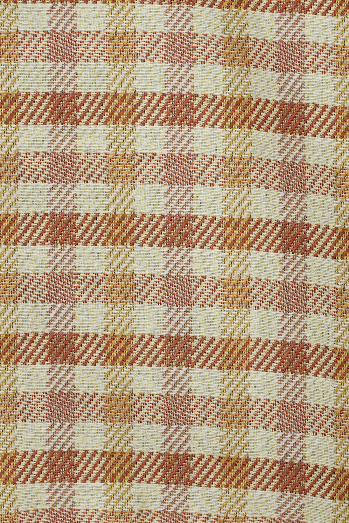 Neceser grande Zia De La Mur de jacquard teja y naranja con cremallera