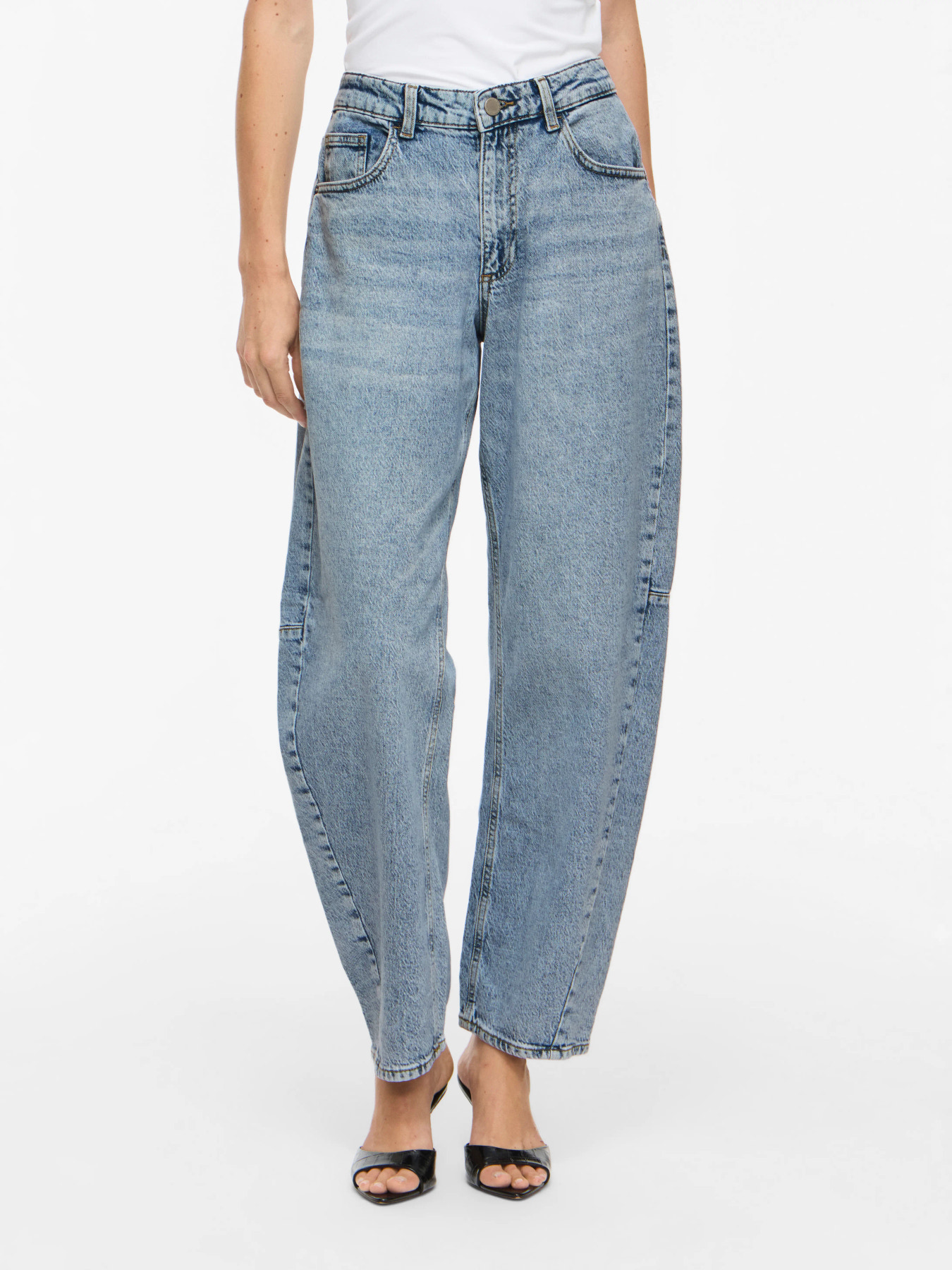 Pantalón barrel Brady VILA azul claro de mujer