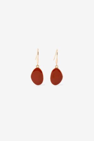 Pendientes Colgantes Oval Vilanova Teja