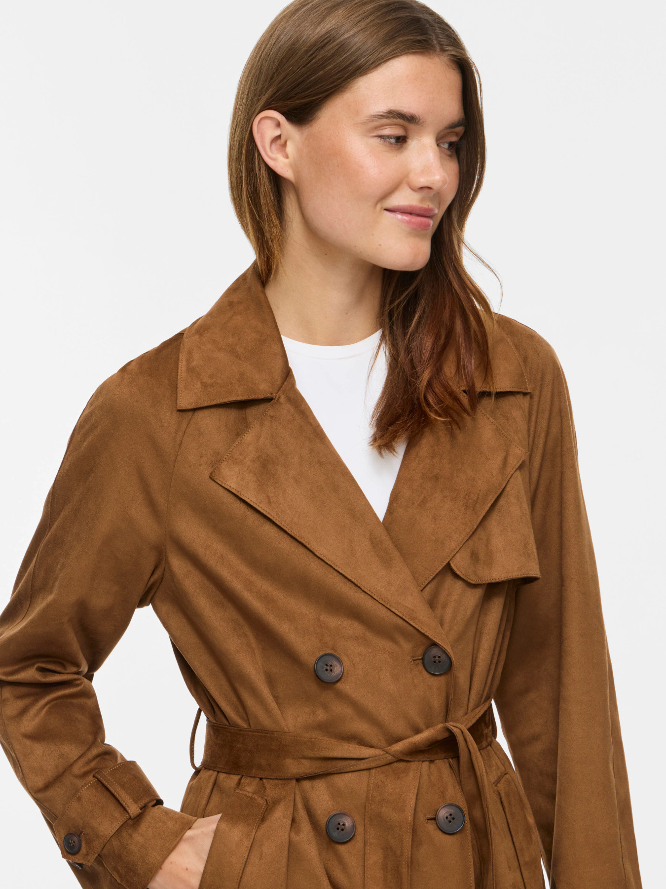 Trench Sulaba VILA camel efecto ante