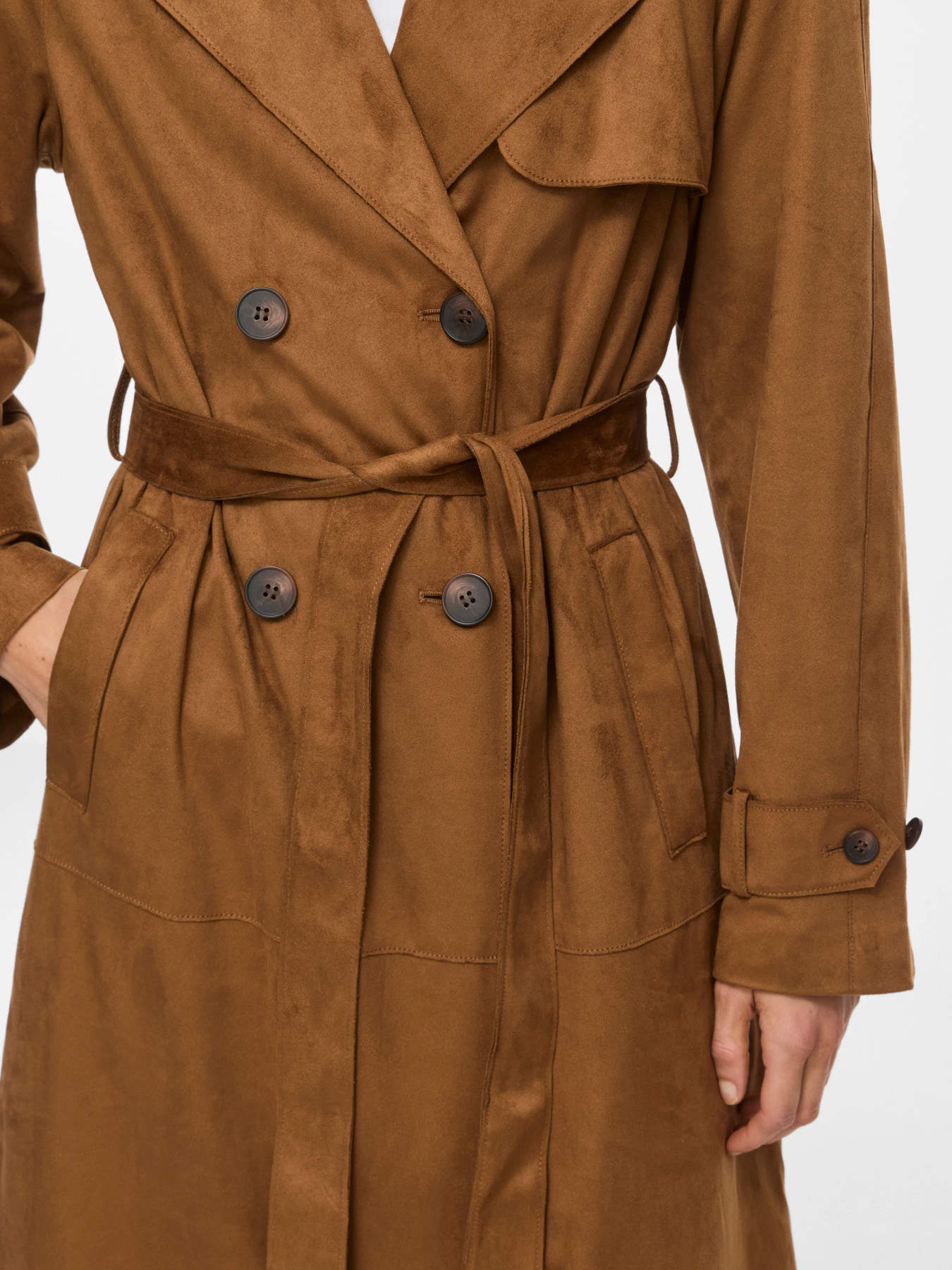 Trench Sulaba VILA camel efecto ante