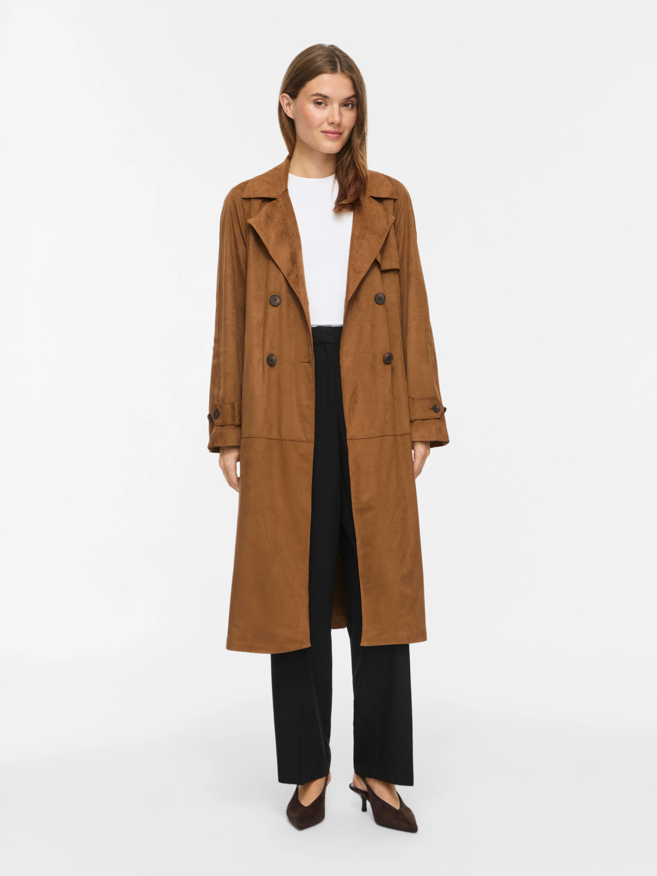 Trench Sulaba VILA camel efecto ante