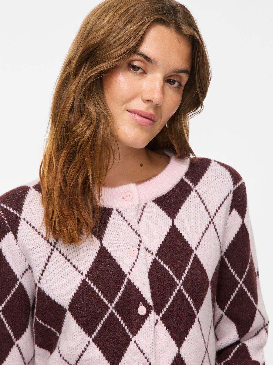 Cardigan Aggie VILA de punto con diseño de rombos