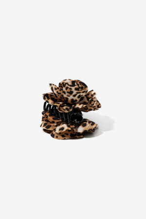 Pinza de pelo Vilanova Animal Print con Flor, vista 1