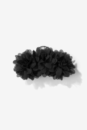 Pinza de pelo Vilanova Negra con Flores, vista 1
