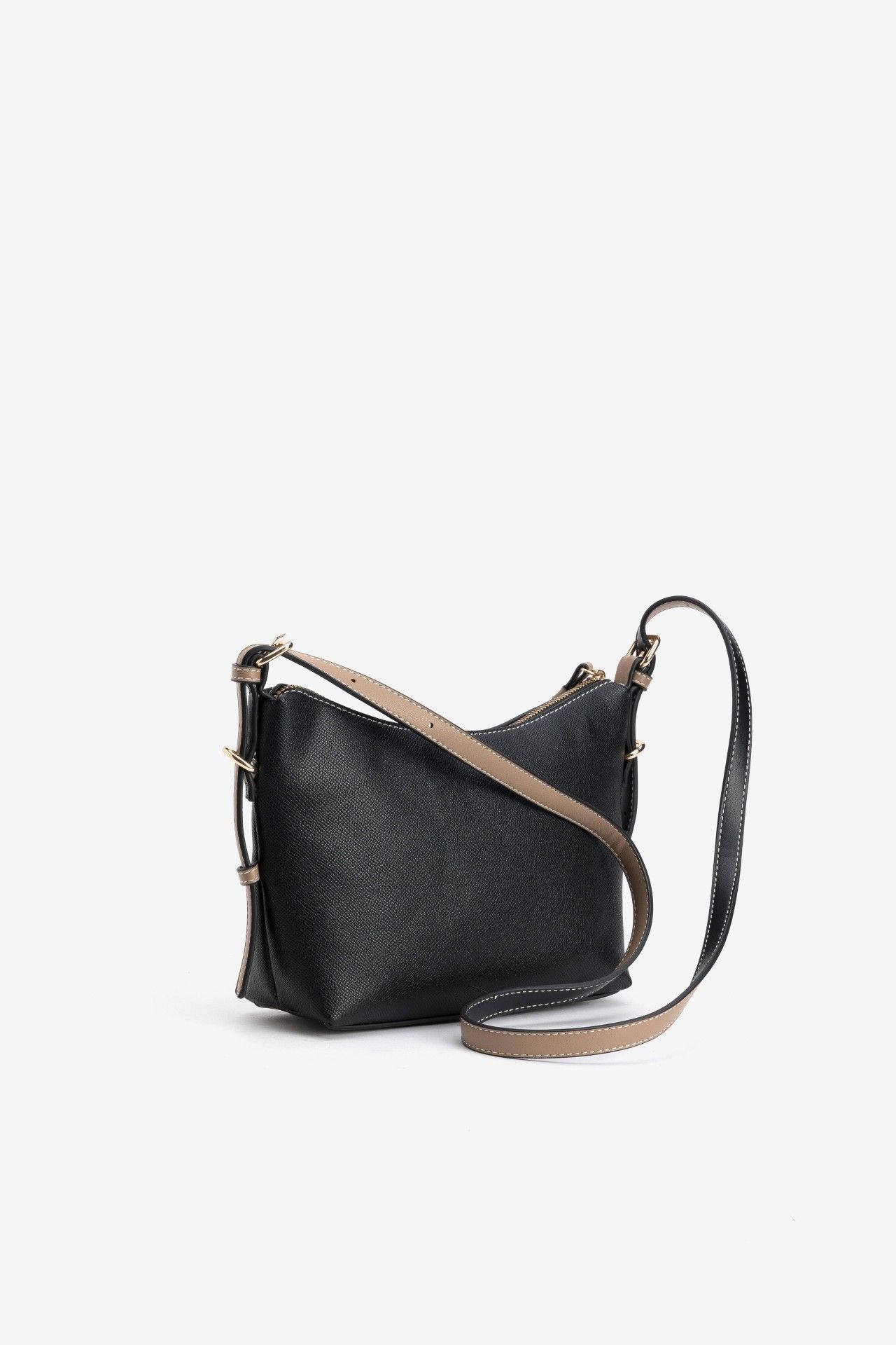 Bandolera Vilanova Negro con Cremallera Dorada, vista 2