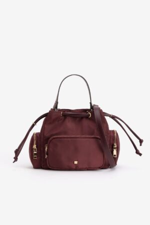 Bolso bucket de nylon Vilanova Burdeos, vista 1