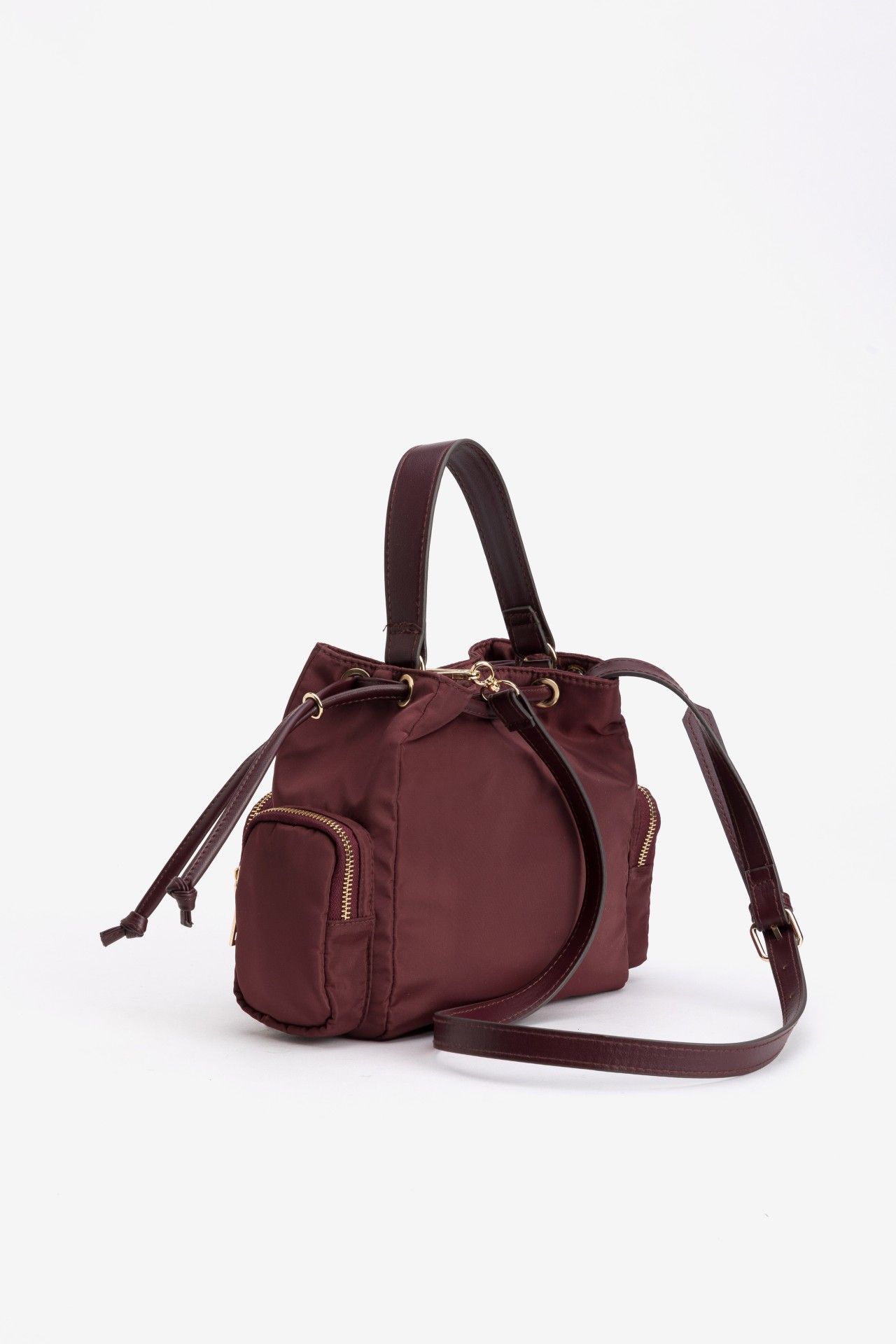 Bolso bucket de nylon Vilanova Burdeos, vista 2