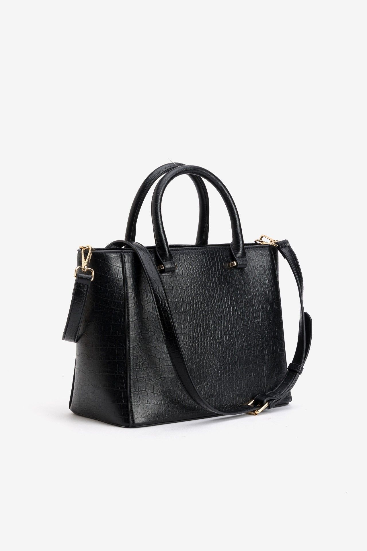 Bolso city Vilanova Negro Efecto Cocodrilo, vista 2