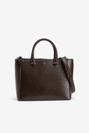 Bolso city Vilanova Marrón Chocolate Efecto Cocodrilo, vista 1