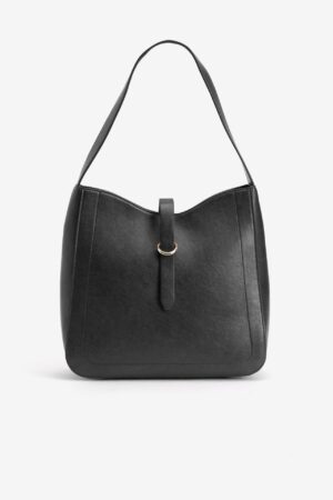Bolso de hombro Vilanova Negro con Detalle Frontal, vista 1