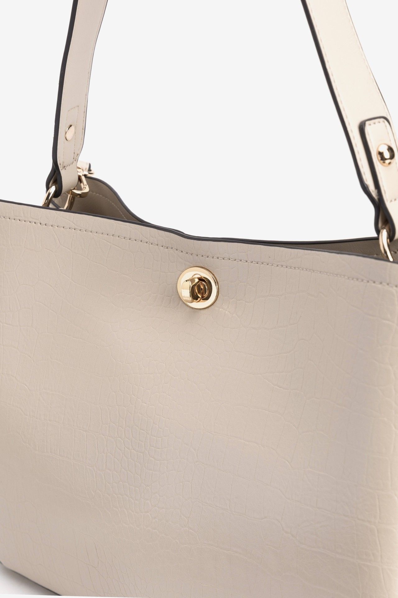 Bolso city Vilanova Beige Efecto Cocodrilo, vista 3