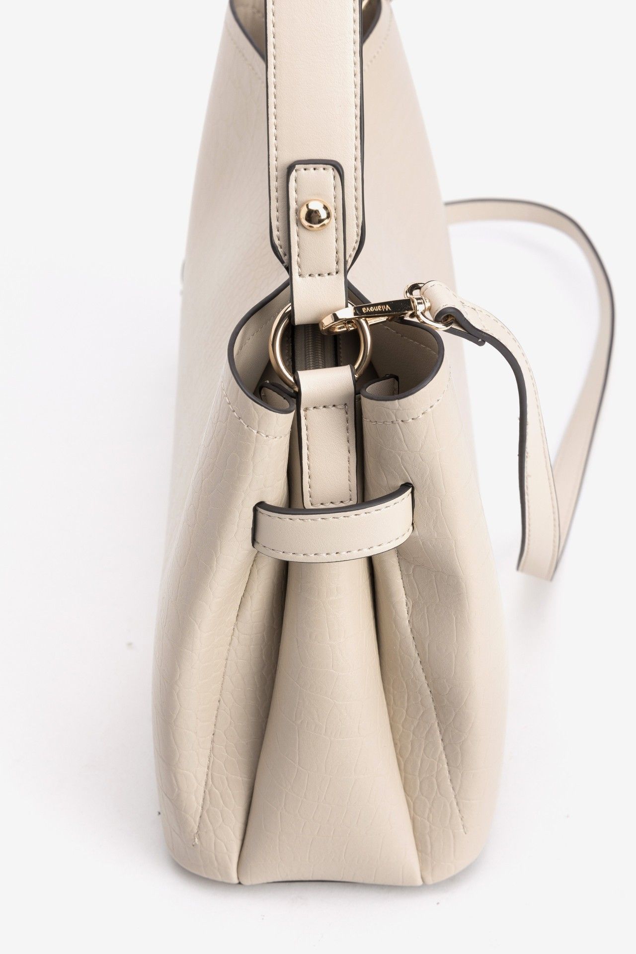 Bolso city Vilanova Beige Efecto Cocodrilo, vista 4