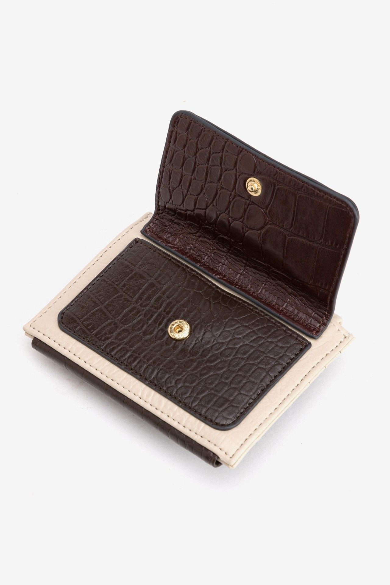 Cartera tarjetero Vilanova Marrón Efecto Cocodrilo, vista 3