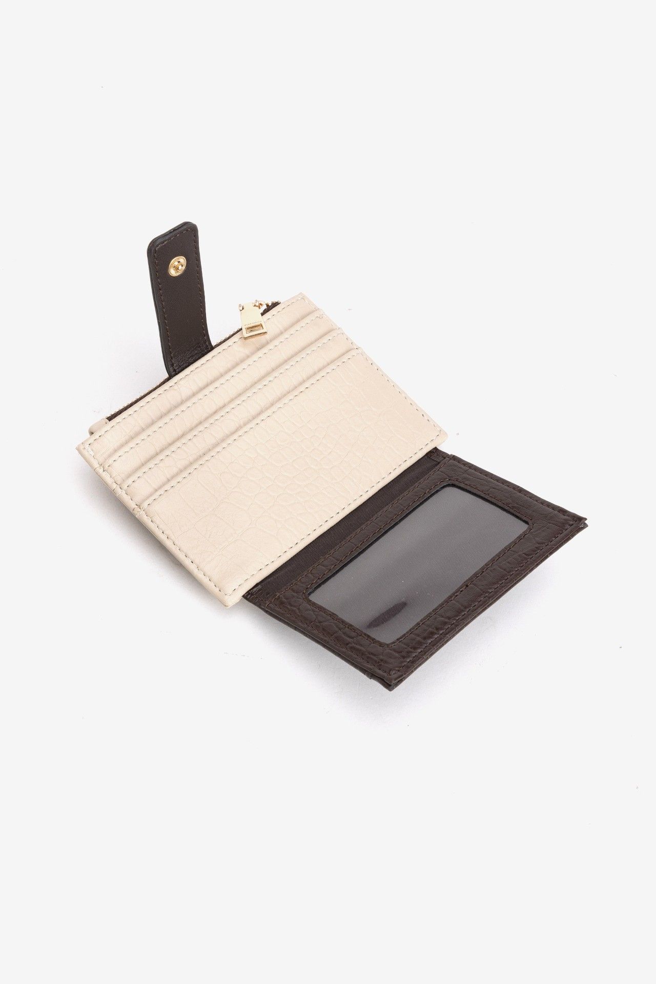 Cartera tarjetero Vilanova Marrón Efecto Cocodrilo, vista 4