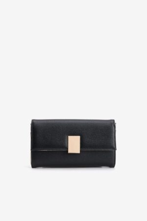Cartera Vilanova Negro con Cierre Dorado, vista 1