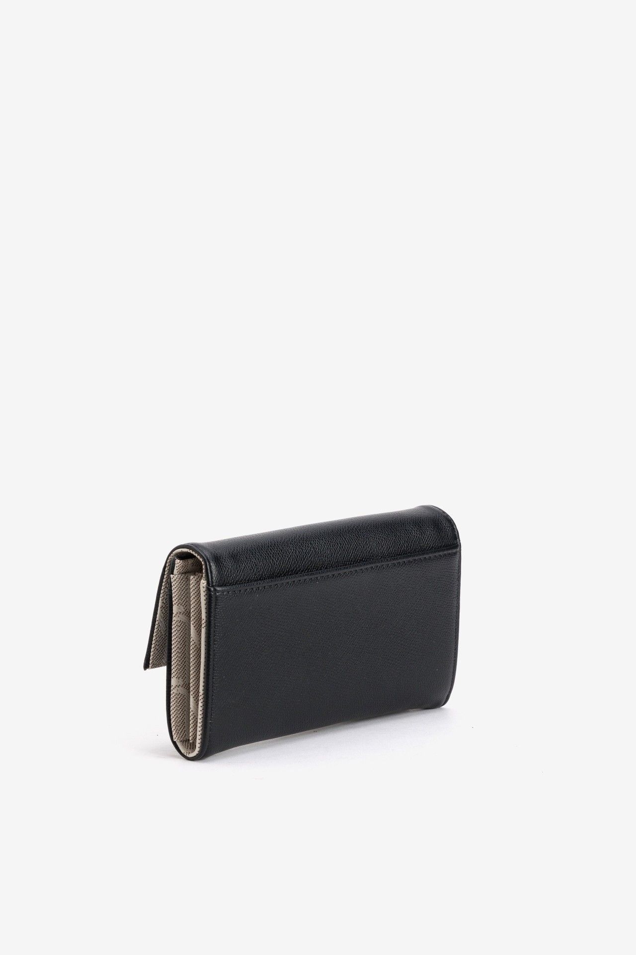 Cartera Vilanova Negro con Cierre Dorado, vista 2