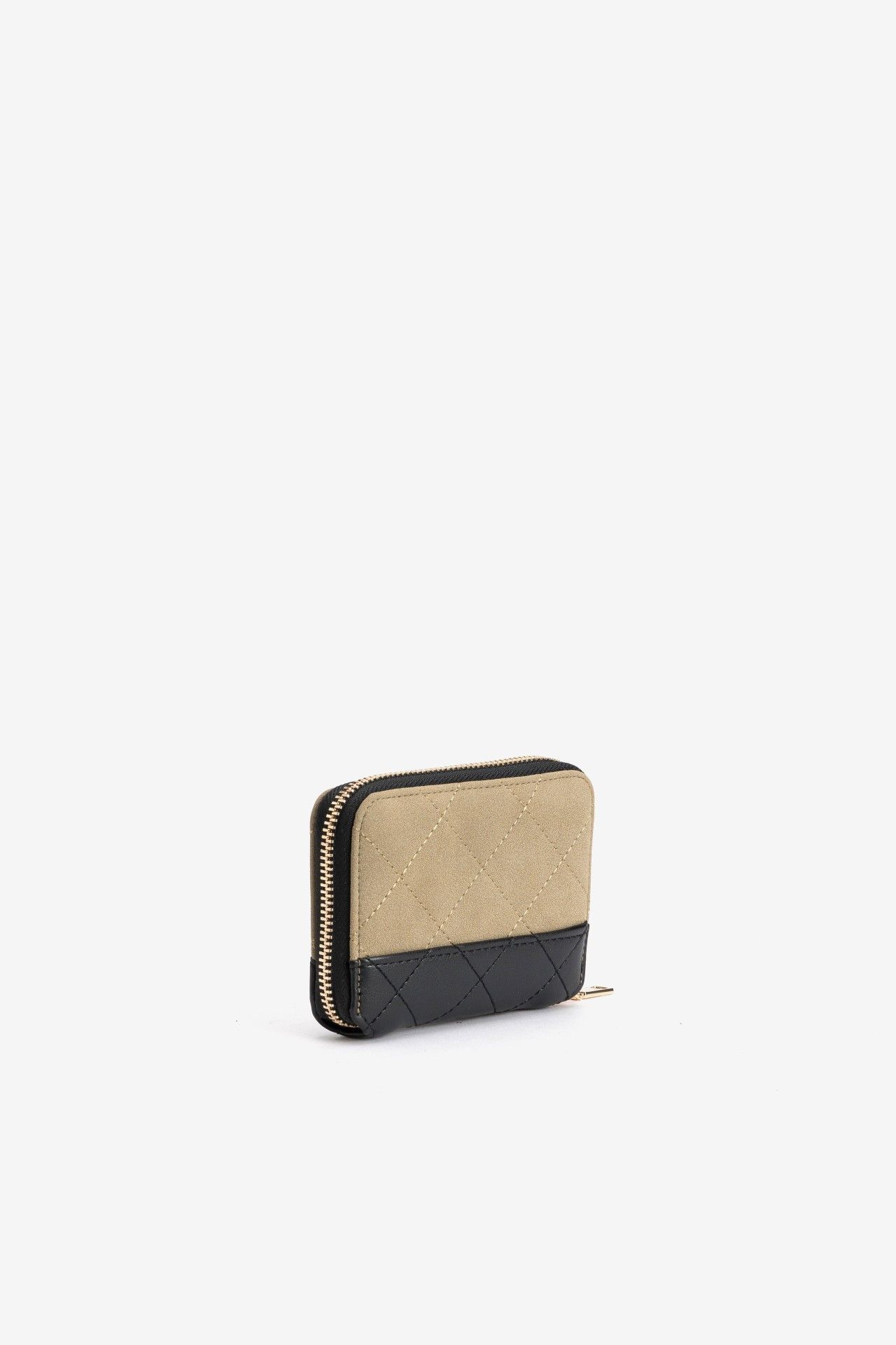 Cartera acolchada Vilanova Beige y Negro, vista 2