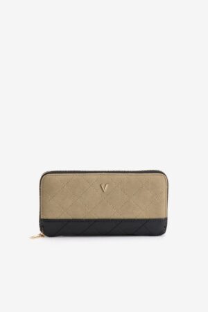 Cartera grande acolchada Vilanova Beige y Negro, vista 1
